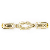 Elegante Gouden Vestsluiting met Clips | 12 x 2 cm Vestsluiting VESTSLUITING - GOUD - VLECHT 7448126996983